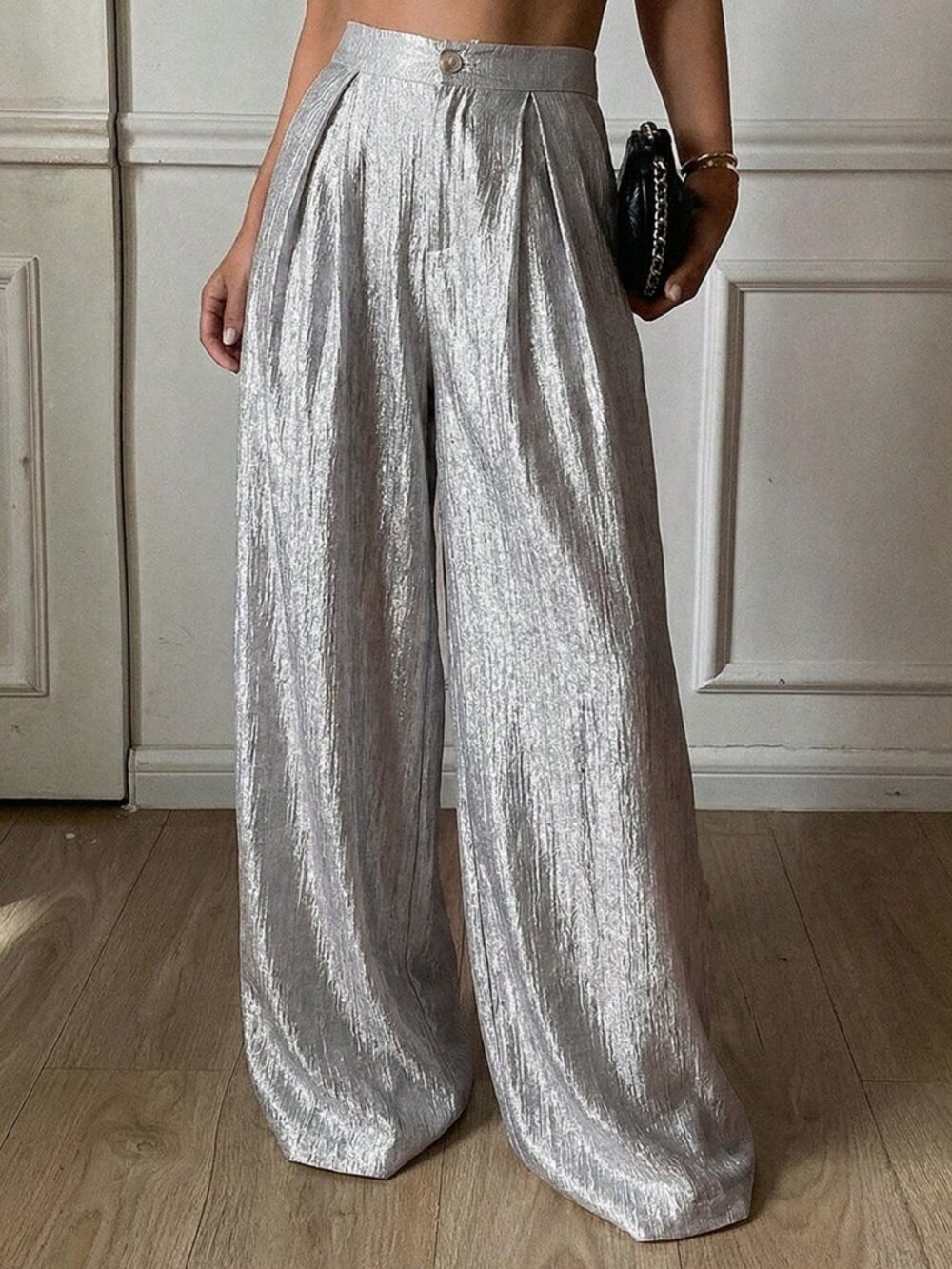 Green Casual Women's Loose Wide Leg Pants
